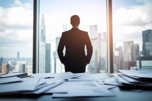 dirigeant-dos-bureau-papiers-ville